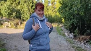 Hard Fucking Redhead Horny Curvy Mommy in the Park