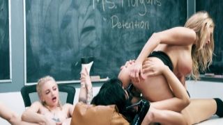 Busty teacher strapon fucks her students