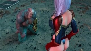 Captain Marvel vs Thanos - Hentai 3D